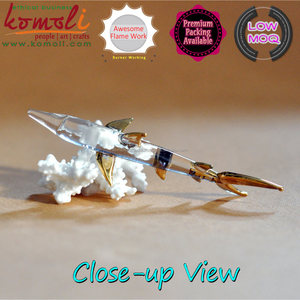 Figurine en verre de requin artisanale Sculpture de poisson de mer, Figurine décorative de poisson en verre pour la maison, le bureau et les objets de collection - Product Image 3