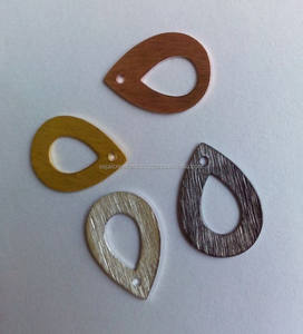 Étiquettes de logo en forme de goutte en argent sterling Entretoises de charme en vrac pour les résultats de bijoux - Product Image 2