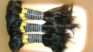 Cutícula alaigned indio Pelos crudos a granel 8 "hasta 40" Textura natural marrón natural Cabello humano indio a granel suave de la India - Product Image 2