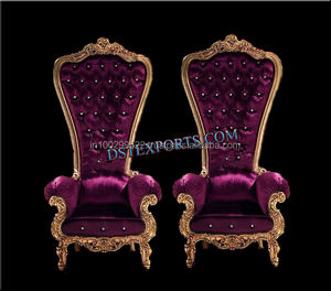 Conjunto de sillas de Metal dorado para boda asiática, muebles de boda indios, sillas de novio para novia, venta al por mayor, la mejor decoración de escenario blanca del Reino Unido - Product Image 2