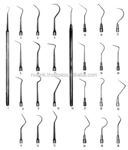 Equipo de sondas y exploradores dentales de acero inoxidable para limpiar y rellenar dientes - Product Image 2