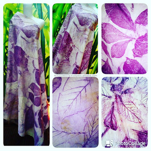 Conjunto de sarong de hoja de teca púrpura con estampado Ecológico Tradicional Ropa unisex para adultos para las islas del Pacífico de Asia Respetuoso con el medio ambiente En stock - Product Image 3