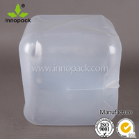 Bidon pliable transparent en plastique de 4 L avec bouchon à vis pour l'eau, étanche