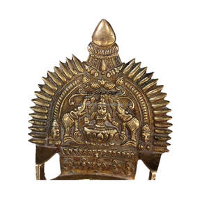 Handmade Multicolored Brass Maha Lakhshmi Diya Deep Jyoti Oil Lamp Aarti Pooja Article Deepawali Puja Home Decor Decoration - Product Image 3