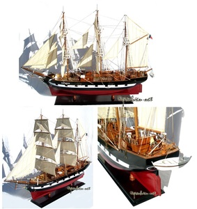 Jeanie Johnston <b>Model</b> Tall Ship in <b>Wooden</b> Box Elegant Home Furniture with Decorative Painting Gift Idea - Product Image 1