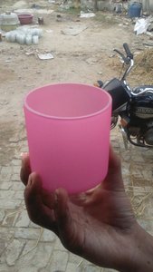 Tarro de vela de cristal de cilindro Rosa decorativo Simple nórdico de lujo, venta al por mayor, velas de decoración navideña de hormigón mate para el hogar - Product Image 6