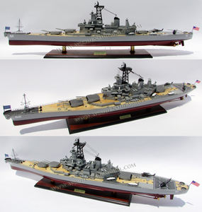 Maqueta de Barco de Guerra USS NEW JERSEY (BB-62) en Madera Artesanal para Decoración y Exhibición, Accesorio de Juguete Inflable Realista - Product Image 1