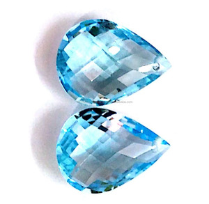 12X16MM บุษราคัมท้องฟ้าธรรมชาติทำด้วยมืออัญมณีหลวมเจียระไนแบบเหลี่ยมเพชรพลอยสำหรับทำเครื่องประดับ - Product Image 2