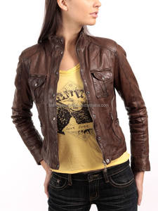 Blouson aviateur en cuir de mouton marron pour hommes inspiré des vêtements d'extérieur décontractés Design élégant Confortable Coupe respirante Imperméable Coupe-vent - Product Image 4