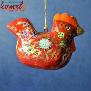 มือวาดกระดาษ Mache สัตว์เครื่องประดับคริสต์มาส - Product Image 2