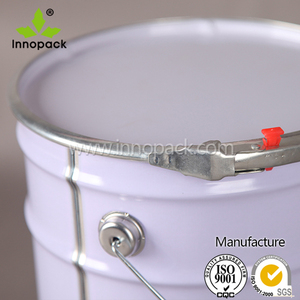 Seau en métal pour peinture en fer blanc de 10 L avec couvercle à anneau de verrouillage - Product Image 3