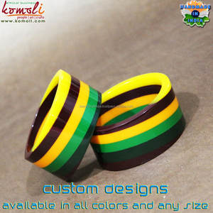 Brazalete de resina para adolescentes, pulsera de varios colores con borde mal, tendencias de joyería - Product Image 4