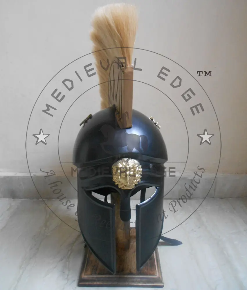 Casque ancien noir de Sparta royale et grec, 1 pièce, prix abordable