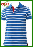 Verano más nuevo diseño de calidad superior hombres diseño rayado algodón polos transpirable manga corta Polo camisa