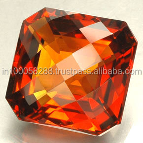 Natural8 * 8mm Madeira Citrine Square Octogan Shape cheaker cut Piedras preciosas sueltas - Product Image 2