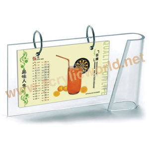 latest design V shape clear acrylic <b>desktop</b> <b>calendar</b> stand acrylic photo block frame - Product Image 1