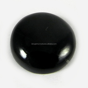 Cabochon rond en pierre précieuse, pierre de jais naturelle, ample, pour bijoux, 2.80mm, 17.5 gms, IG0500 - Product Image 1