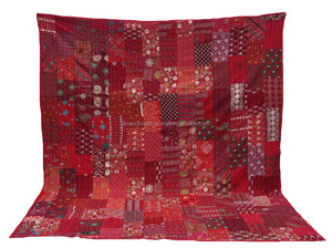 Colcha de retales hecha a mano de tamaño Queen de fabricante Vintage - Product Image 3