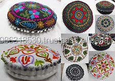 Indian Handmade Cushion <b>Cover</b> <b>Throw</b> Pillow Case Vintage Ethnic Suzani Embroidered Decorative Patchwork Handmade by Local Artists - Product Image 2