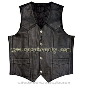 Hommes En Cuir Gilets - Product Image 6