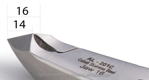 Nghia professionnel OMI Vietnam AL-201C manucure pédicure ensemble acier inoxydable gris plaqué pleine mâchoire tour articulation cuticule ongles pinces - Product Image 4