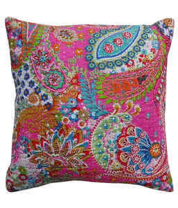 ปลอกหมอนอิงลาย Paisley Kantha แบบปักปลอกหมอน - Product Image 2