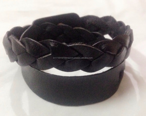 En cuir Tressé Bracelets - Product Image 1