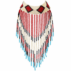   Collar de borlas hecho a mano con cuentas de semillas, estilo indio, para la felicidad - Product Image 1