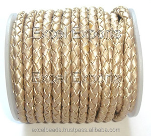 สายหนังถัก5มม. หลากสีในเครื่องประดับทรงกลมและส่วนประกอบที่มีอยู่ในขนาด3มม. และ4มม. - Product Image 3