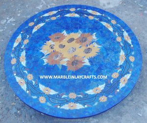 Mesa de lapislázuli semipreciosa, hecha a mano - Product Image 1