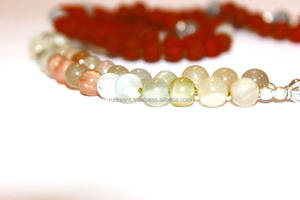 Collier Mala de Yoga Unisexe en Pierre de Lune Rudraksha 108 Perles Style Bouddhiste Classique Certifié par un tiers Cadeau de Mariage - Product Image 5