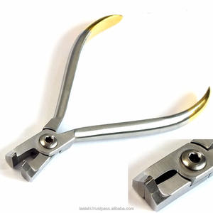 Cortador de Alambre de Acero Inoxidable Profesional para Extremos Distales, Alicates Dentales de Laboratorio de Ortodoncia con Mango de Oro TC - Product Image 2