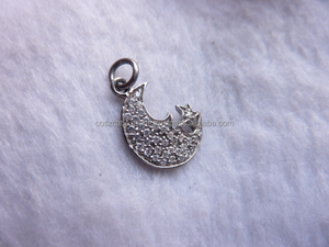 Cristal pavé forma de Luna, conectores para fabricación de joyas - Product Image 3