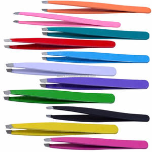 Ensemble de 11 pinces à épiler professionnelles incurvées en acier inoxydable de qualité supérieure, à pointe inclinée, best-seller 2026 - Product Image 1