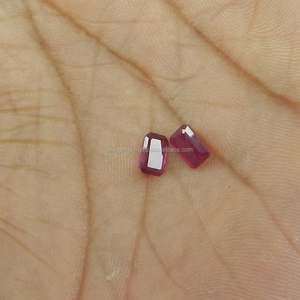 <strong>Color</strong> Added Glass Octagon Cut 5x7mm Filled <strong>Ruby</strong> 1.30cts Natural Synthetic Lab Created Gemstone for Jewellery IG4535