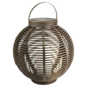 Linterna de metal con acabado de color marrón redondo de diseño clásico hecha de linternas de metal de hierro para decoración de hogar y jardín al precio más barato - Product Image 1