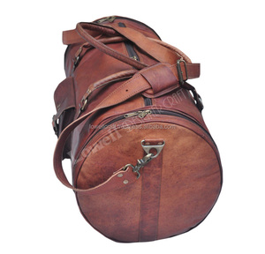 LOWELL CRAFT Vintage Genuine <b>Leather</b> Small Handbag/Toiletry <b>Bag</b> with Zipper Closure Lightweight & Multi-Functional for Travel - Product Image 4