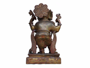 Figura de escultura de estatua religiosa hindú de Lord Ganesha de latón indio a granel hecha a mano - Product Image 3