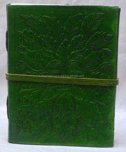 Fait à la main Vintage B5 taille cuir Journal vert homme feuille gaufrage reliure thermique pour un usage personnel et professionnel - Product Image 1