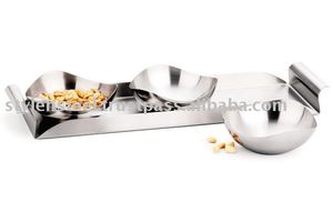 Petit ensemble de bols de service écologiques pour collations Pratique comprend une cuillère à plateau Technique polie conçue pour la crème glacée et autres friandises - Product Image 4