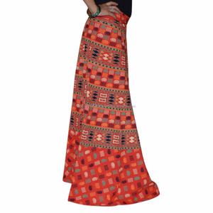 Largo abrigo alrededor de la falda impreso étnicos Hippie de las mujeres vestido de algodón faldas de diseño impreso animales vestido Hippie Boho - Product Image 2