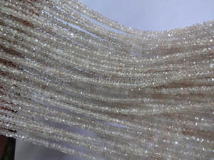 Cuentas de piedras naturales de color champán, cristales de circonita facetada DE LA TIERRA, piedras curativas, tamaño de 3,5mm - Product Image 3