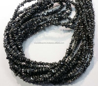 Perles de diamant noir naturel polies non taillées, pierres brutes fabriquées en Inde