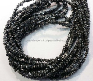 Natural Black Diamond Polished Uncut Loose Beads <b>Stone</b> Made in India - Product Image 1