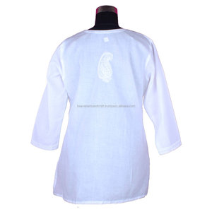 DR177 Chicken Embroidery Top/ Kurti Cotton Embroidery <b>Kurta</b> Tunic Cotton <b>Chikankari</b> Shirt Tunic Women Wear Embroidery Casual - Product Image 2