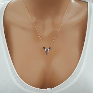 Collar de plata de ley 925 chapado en oro rosa para mujer, gargantilla de diseño - Product Image 2