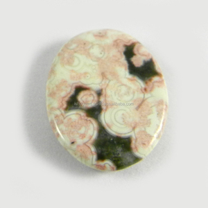 1,80 Gms Natural Ocean Jasper Piedra preciosa 15x19mm Cabujón de corte ovalado IG2212 - Product Image 2