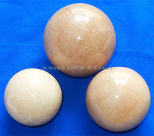 Hermosas bolas de piedra lunar en crema de piedras preciosas | Exportaciones de ágata Prime | India - Product Image 5