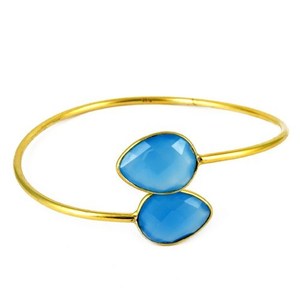 Chalcedony Gemstone <b>Silver</b> Plated 925 Sterling <b>Silver</b> <b>Charm</b> <b>Bracelets</b> Shri Ashapura Jewels Bohemia Christian Style Third Party - Product Image 2