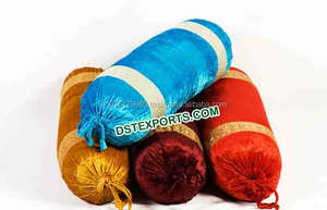 Cojín Decorativo Punjabi para Bodas, Diseño Bordado, Colorido, Redondo, Ligero, Tamaño Personalizado, Moderno - Product Image 4